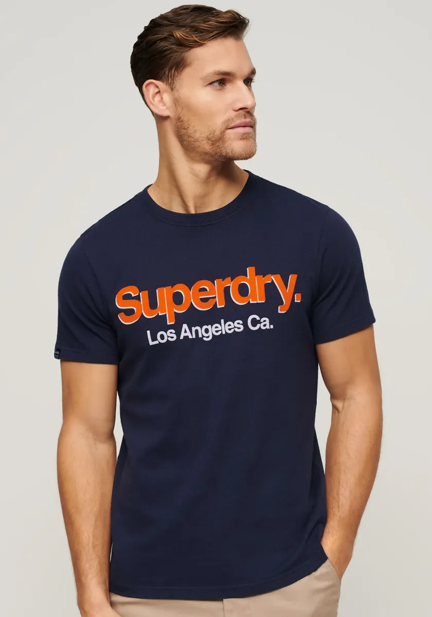 

Рубашка с принтом Superdry "SD-CORE LOGO CLASSIC WASHED TEE", синий