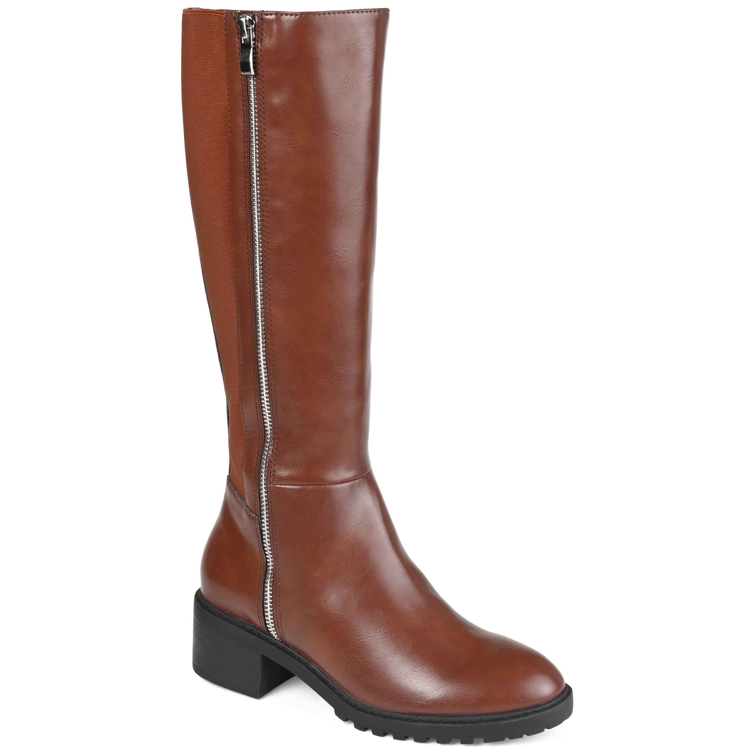 Женские ботинки Tru Comfort из пеноматериала Journee Collection, очень широкие, до середины икры, Morgaan, коричневый