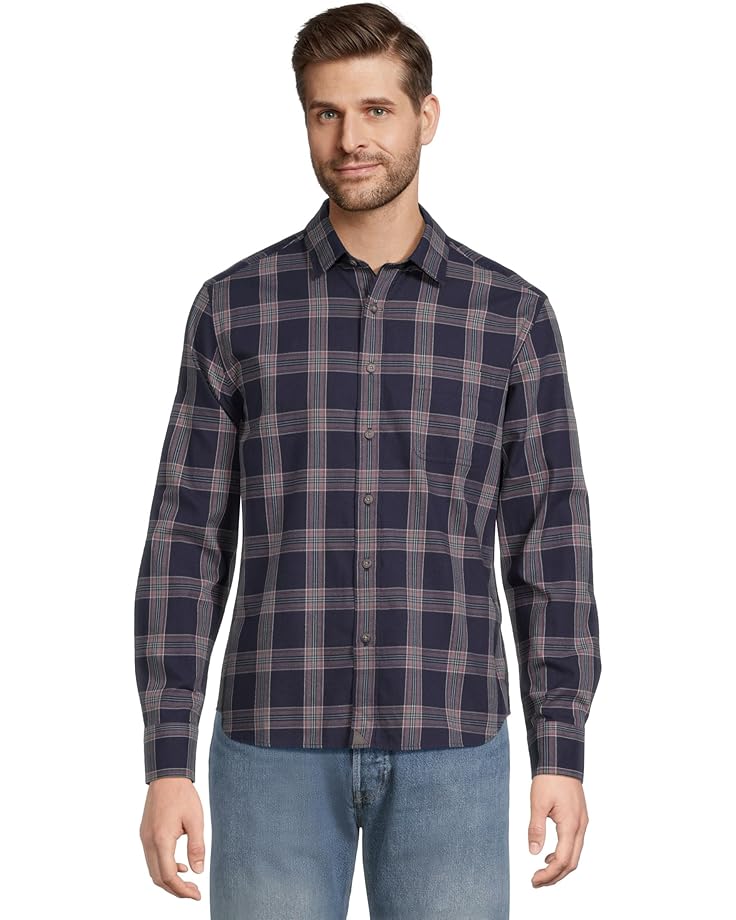 

Мужская фланелевая рубашка UNTUCKit Long Sleeve Gahard, Navy