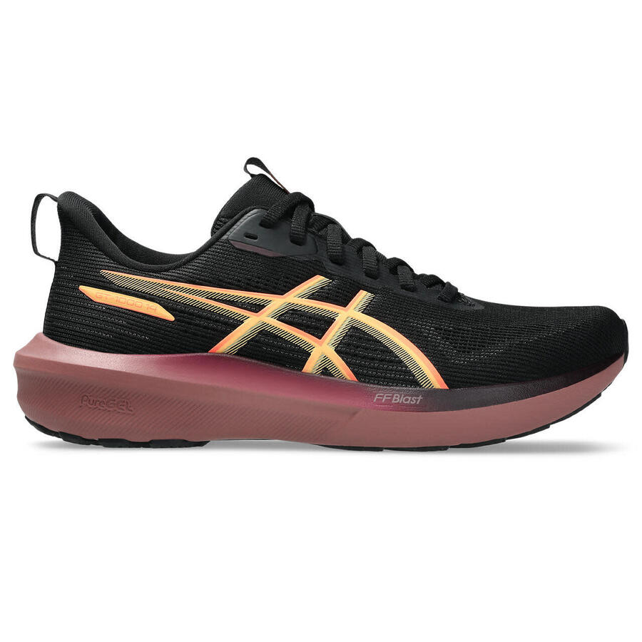 Кроссовки для бега по шоссе женские ASICS GT-1000 14 W - чёрный/коралловый