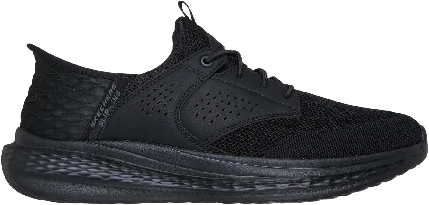 Мужские кроссовки Skechers Slade Caster, Black Knitted Mesh Synthetic — фото 4