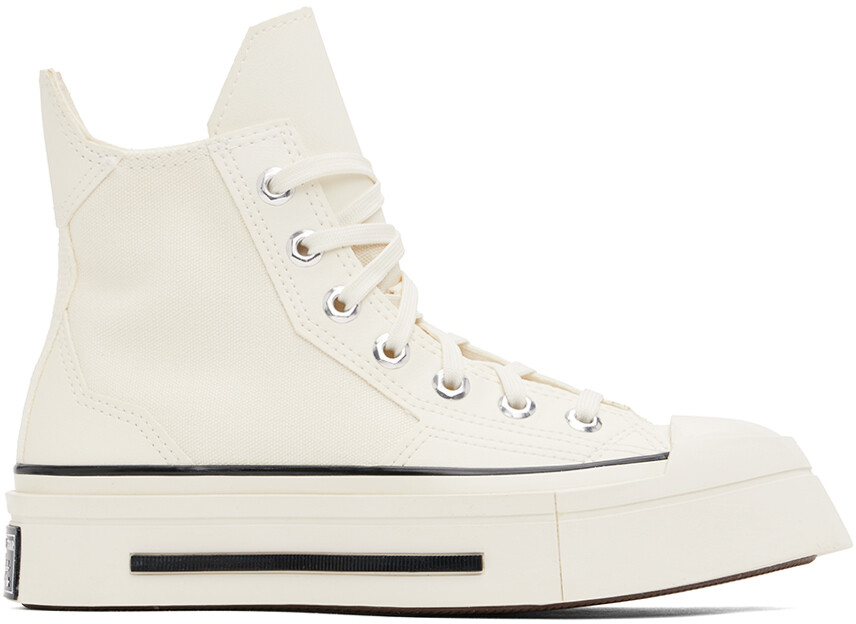 Высокие кеды Off-White Chuck 70 De Luxe Squared Converse, Egret/Black/Egret