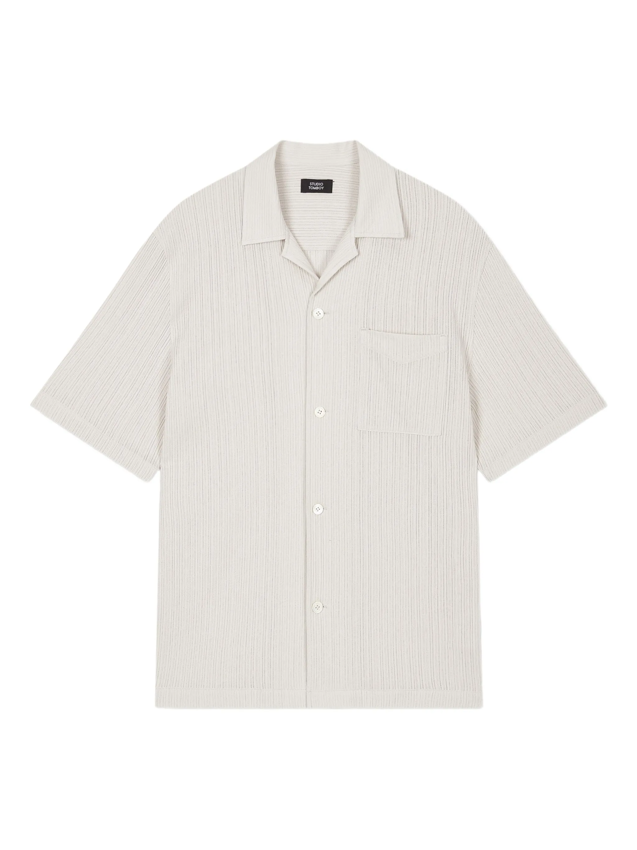 

Плиссированная рубашка с короткими рукавами Tomboy, серый