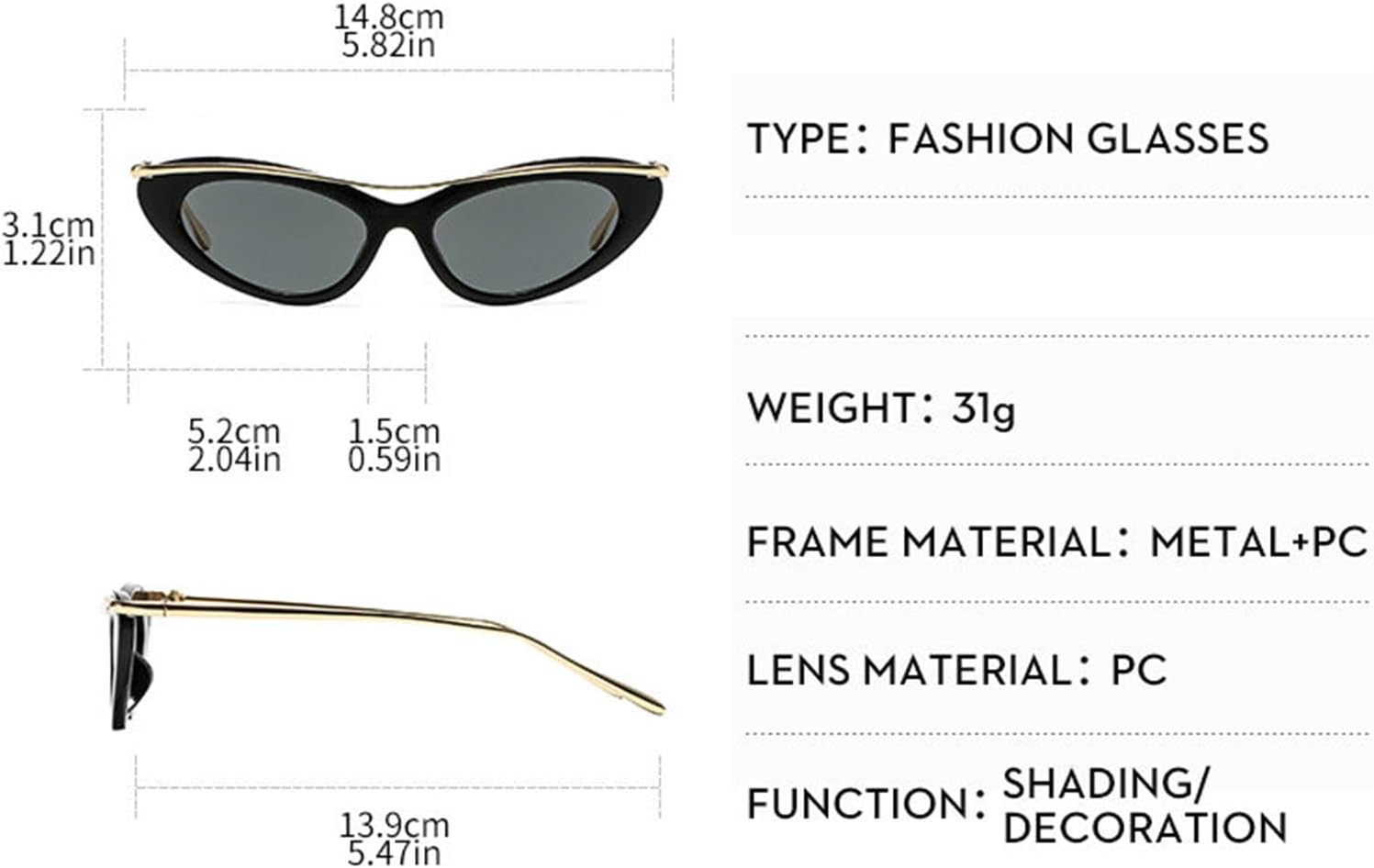 

Солнцезащитные очки Willochra Retro Small Cat Eye для женщин, в стиле 90-х, роскошные, сексуальные, для активного отдыха, с защитой от УФ-излучения UV400, для вождения, C1