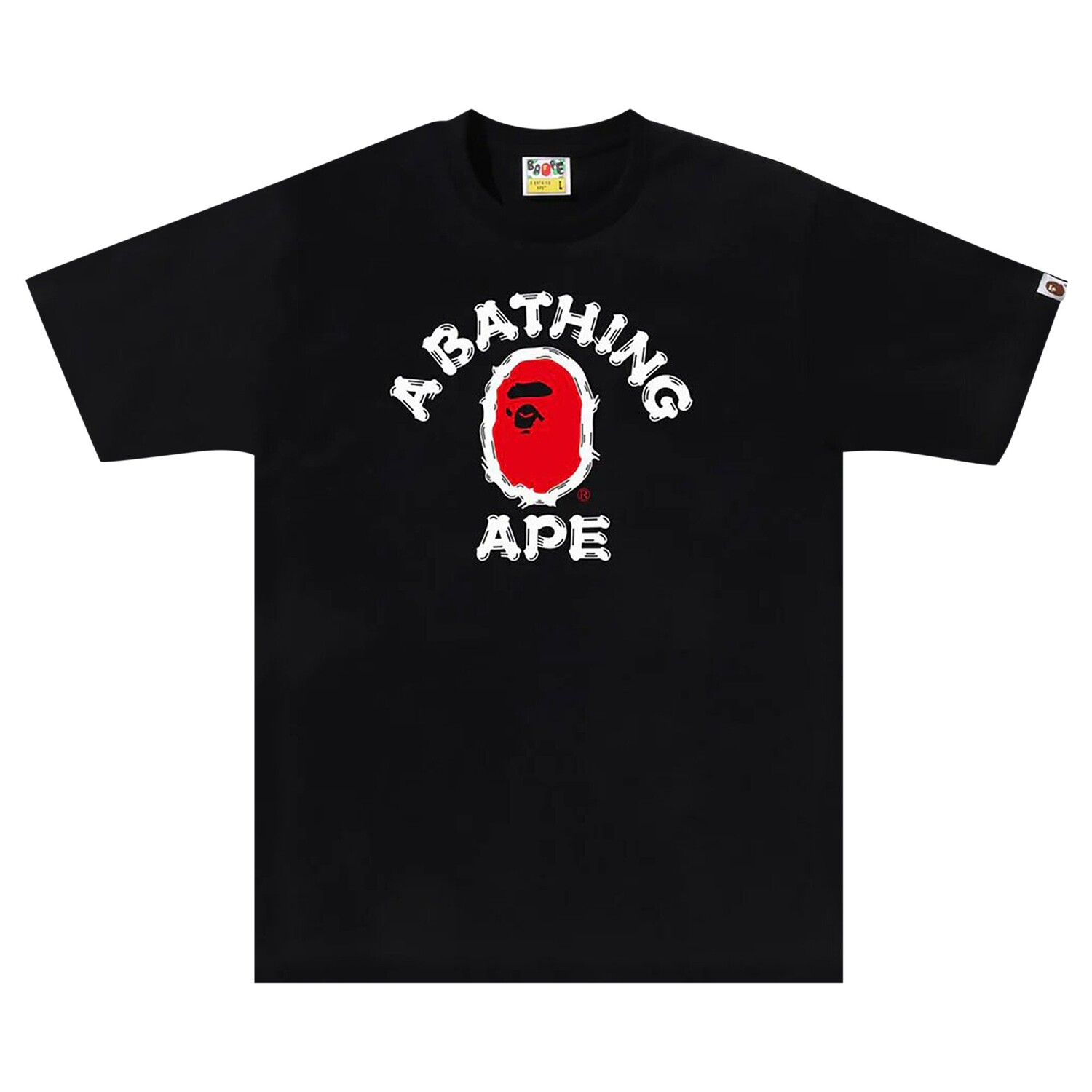 

Футболка BAPE Brush College, черная