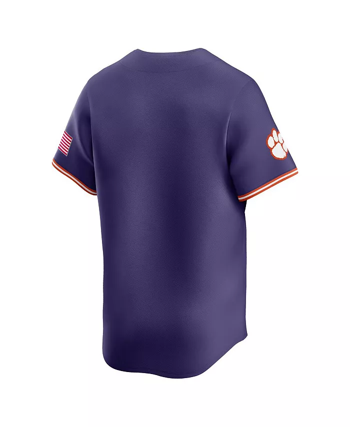 Мужская бейсбольная джерси Clemson Tigers College Limited фиолетового цвета Nike — фото 3