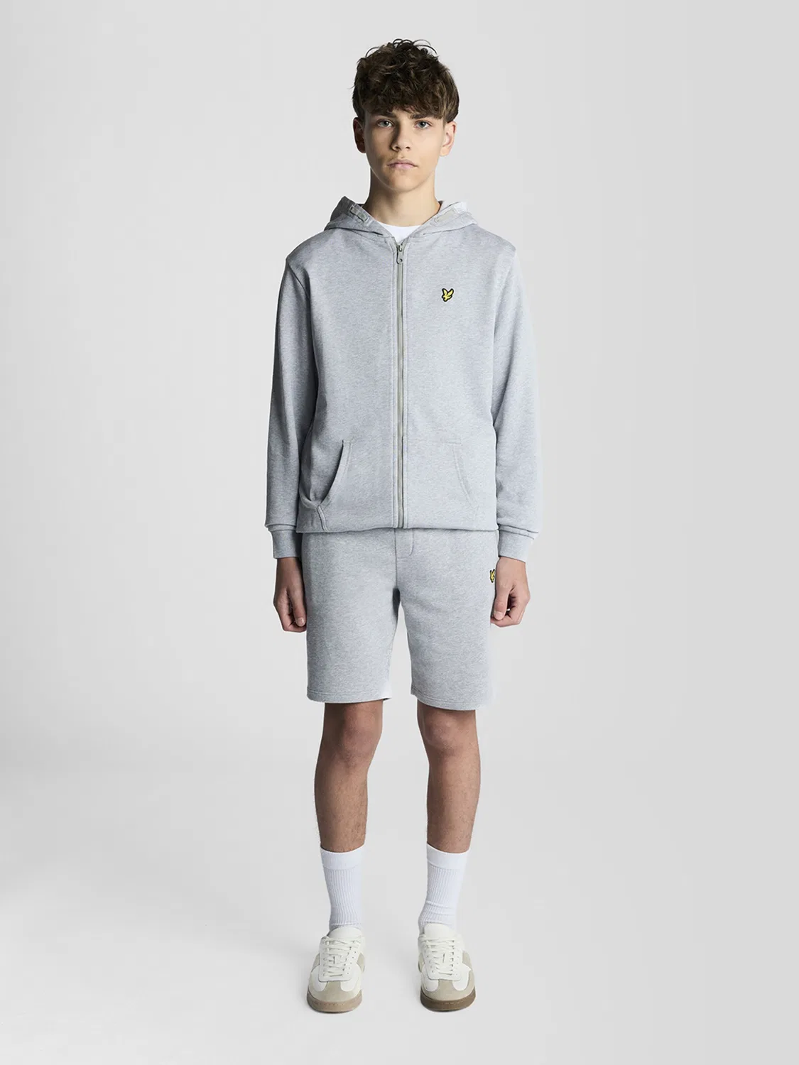 Толстовка на молнии Lyle & Scott, Mottled Grey — фото 3