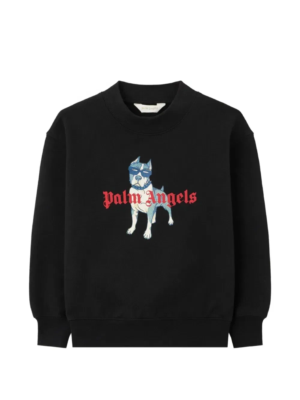 Свитшот с логотипом Palm Dog Palm Angels Kids, черный