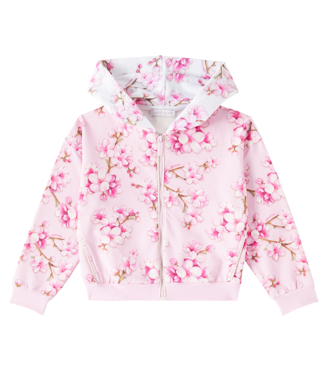 

Толстовка с цветочным принтом из смесовой хлопковой ткани Monnalisa, Rosa Fairytale