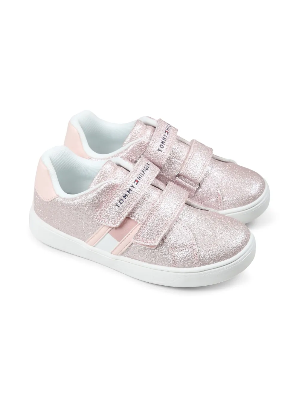 

Кроссовки с эффектом металлик Tommy Hilfiger Junior, розовый