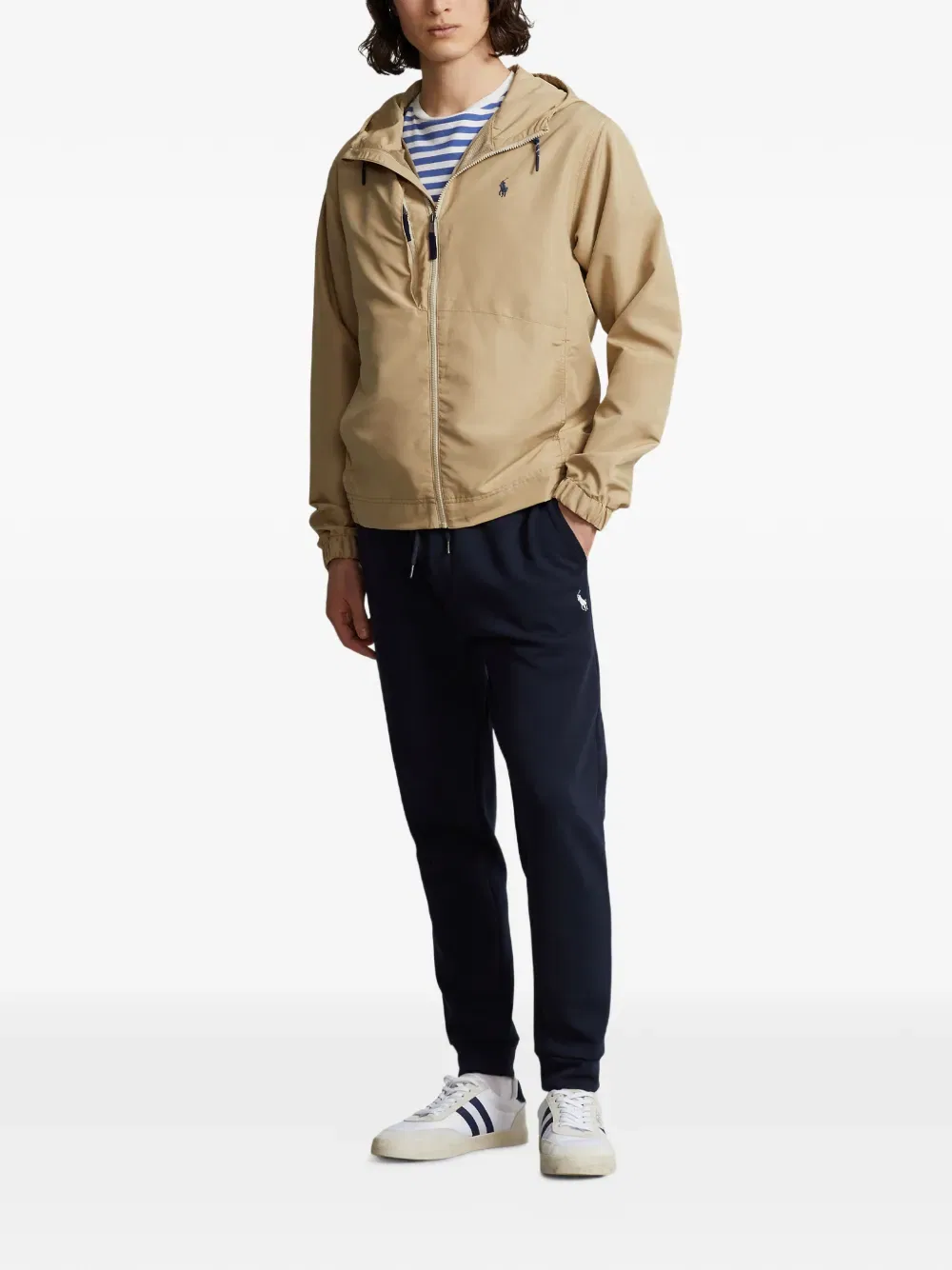 Куртка с капюшоном и вышитым логотипом Polo Ralph Lauren, нейтральный — фото 2