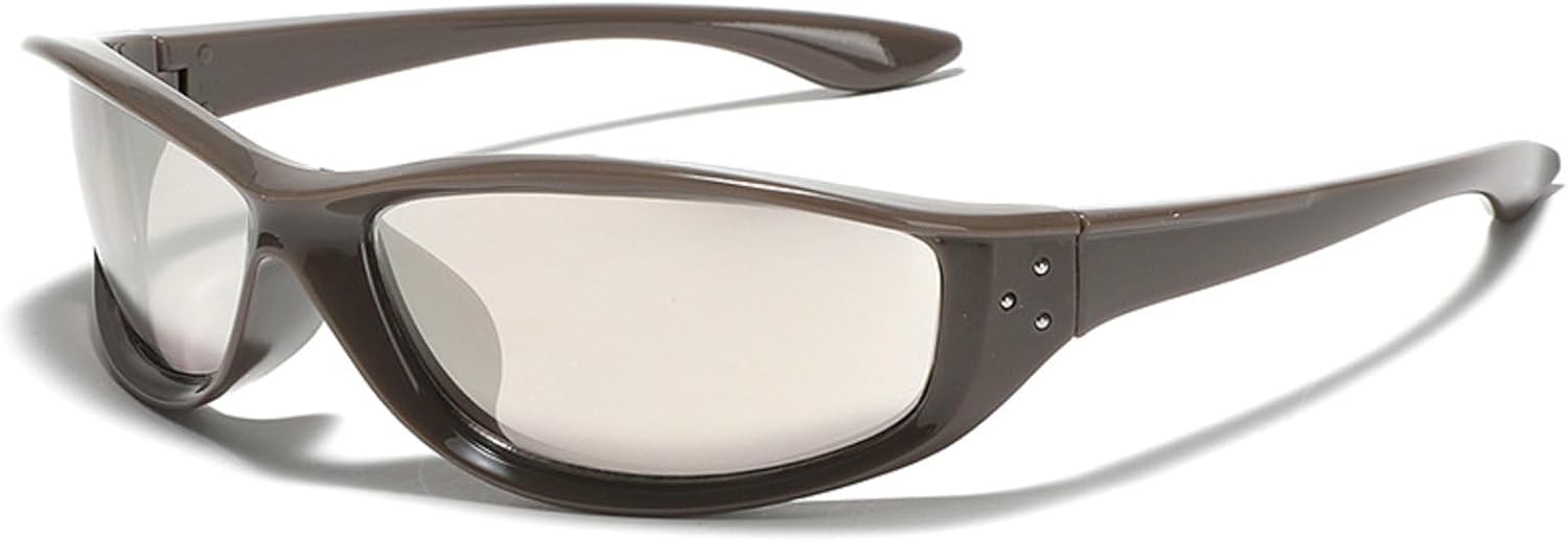 

Модные зеркальные спортивные солнцезащитные очки для женщин и мужчин, в стиле Y2K, прямоугольные, узкие, мужские, для велоспорта и вождения, солнцезащитные очки N45 mincl, Silver