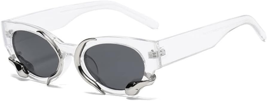 

Солнцезащитные очки MUTYNE в стиле стимпанк с изображением змеи, прямоугольной формы, для женщин и мужчин, в маленькой оправе, в стиле панк, с защитой от ультрафиолета UV400, Transparency