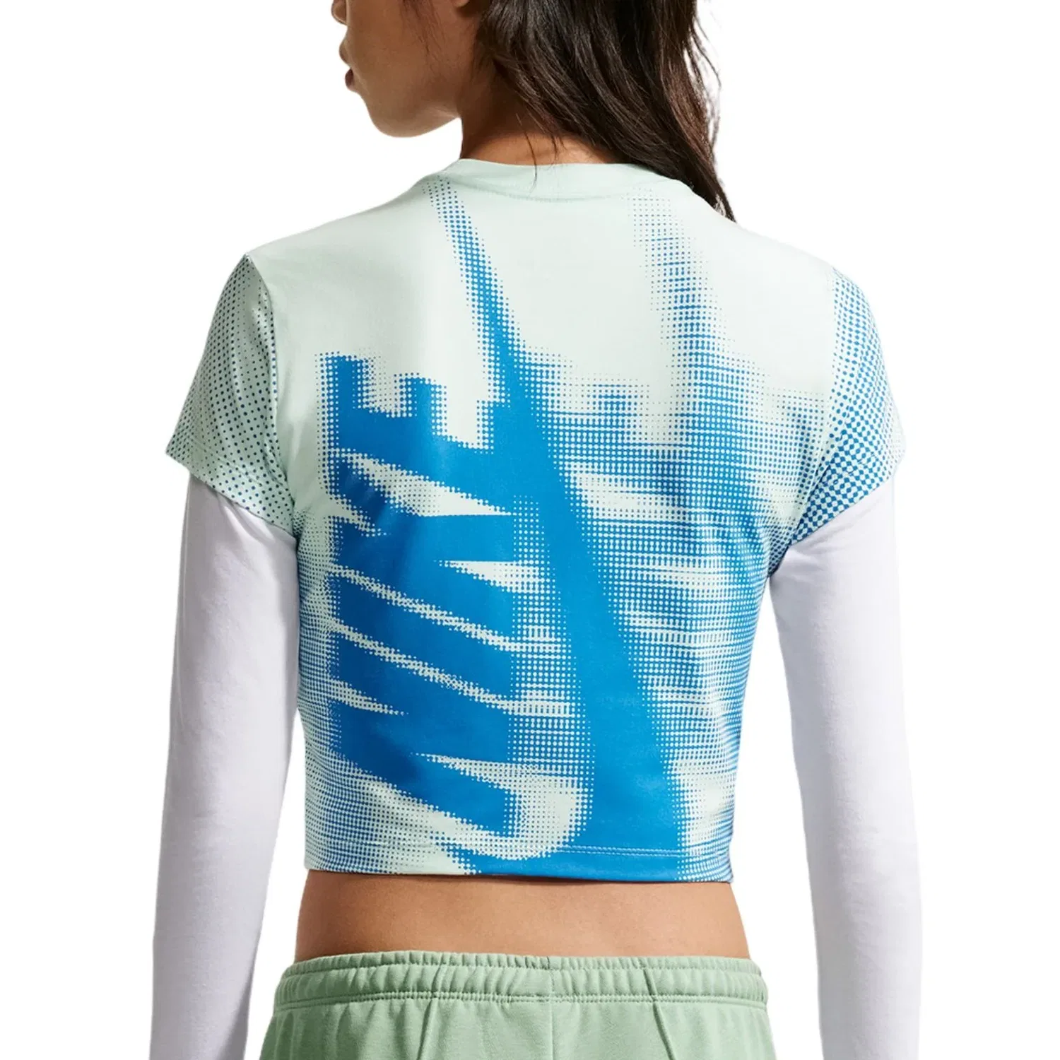 Футболка Nike Sportswear Chill Knit Fitted T-Shirt 'Barely Green' IR7845-394, зеленый — фото 2