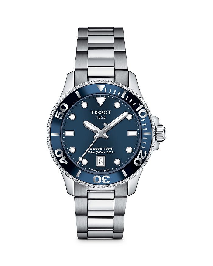 

Часы Tissot Seastar 1000, 36 мм, синий