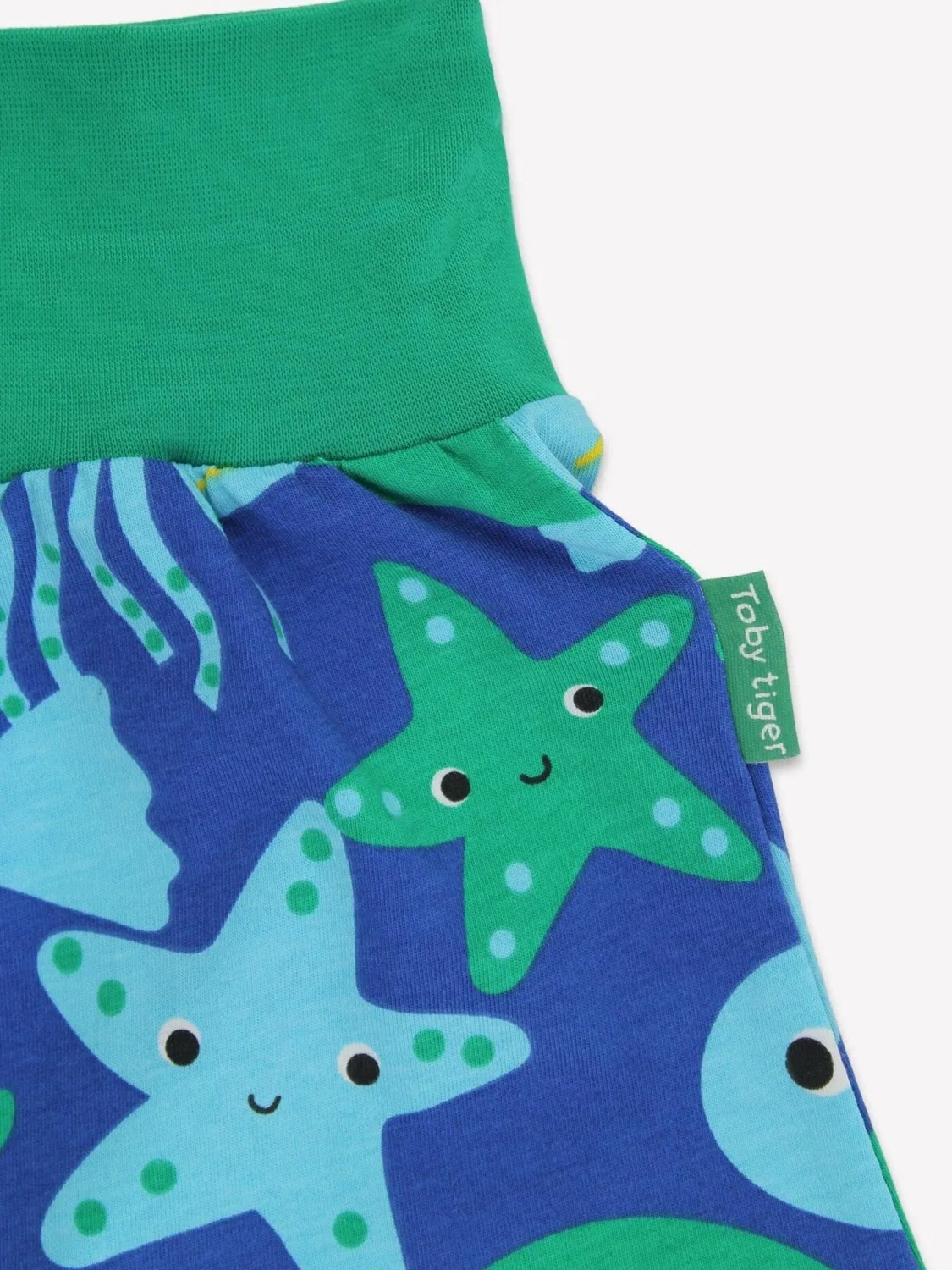 Брюки Regular 'Bio-Baumwoll Kinder Schlupfhose mit Fisch-Druck' Toby Tiger, Green — фото 2