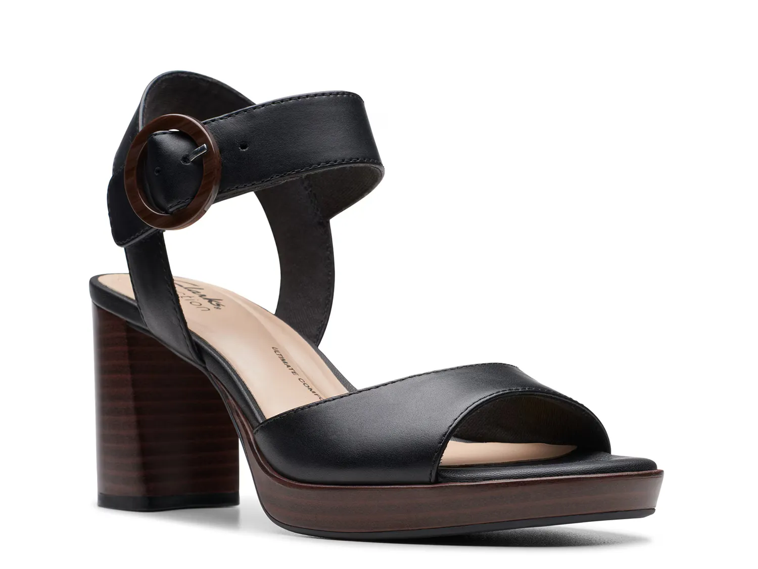 

Сандалии Amberlyn Ruby Platform Sandal Clarks, черный