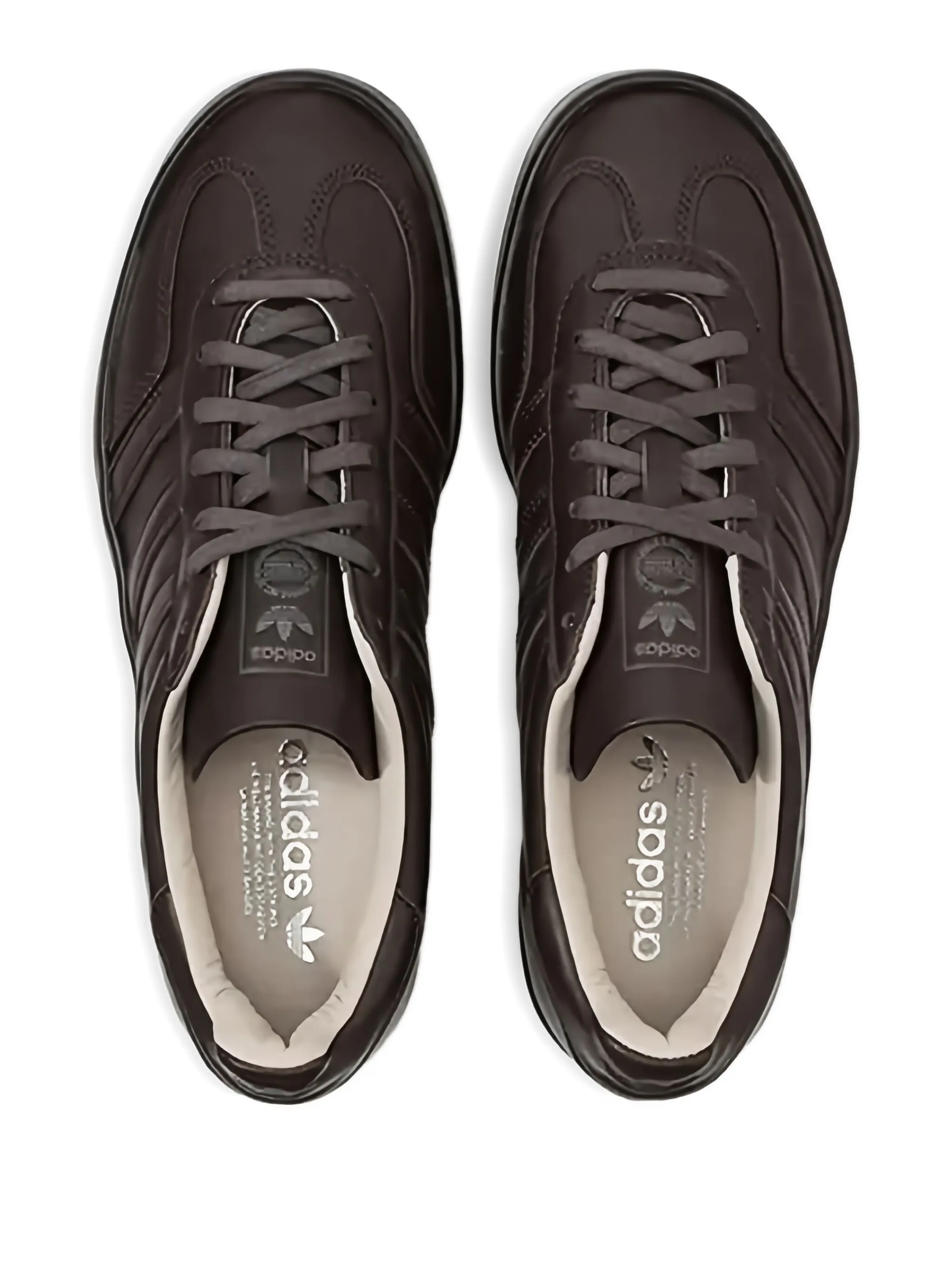 Кроссовки Gazelle Indoor Luxe Pack - Dark Brown/Wonder Adidas, коричневый — фото 4