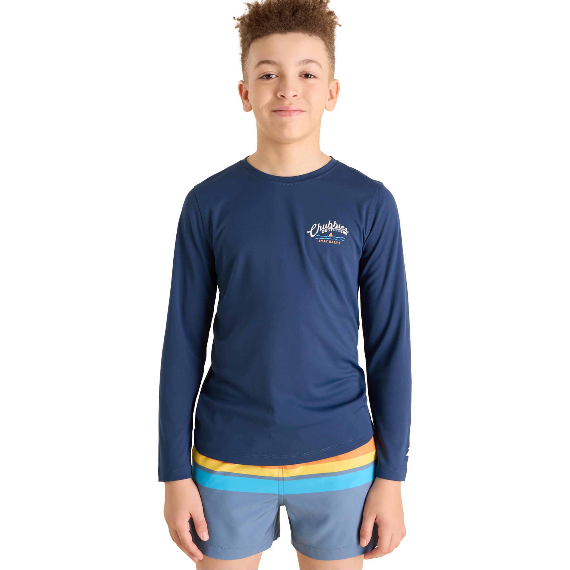 Детская футболка с круглым вырезом Surf Skin Sun Chubbies, Navy — фото 3