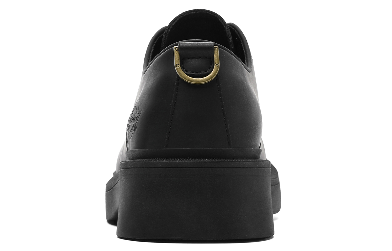 Повседневные кожаные туфли мужские низкие черные Dickies — фото 4
