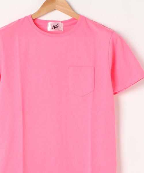 

Футболка с коротким рукавом, круглым вырезом и карманом ARCHIVER, розовый