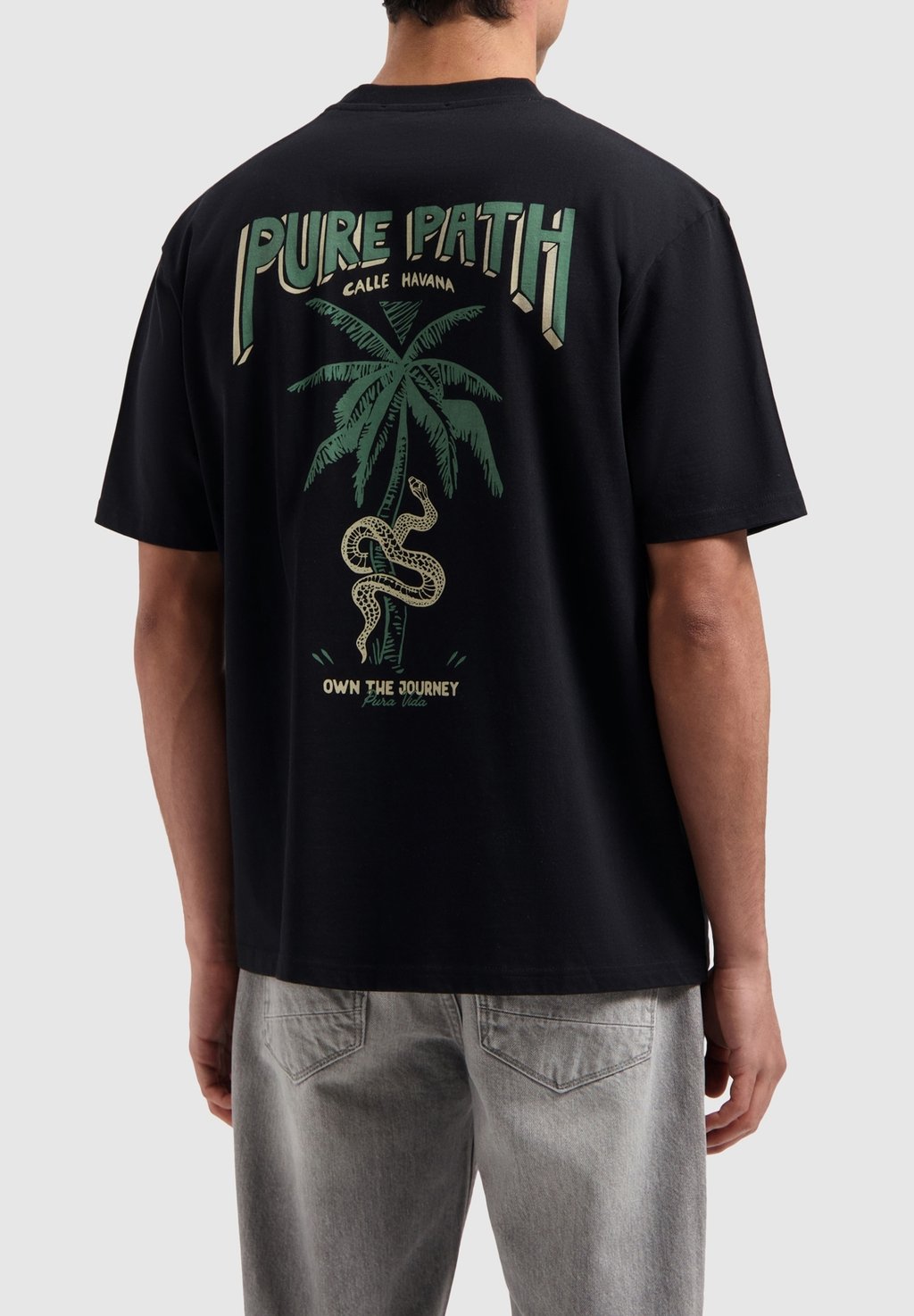 

Футболка с принтом LOOSE FIT CREWNECK Pure Path, черный