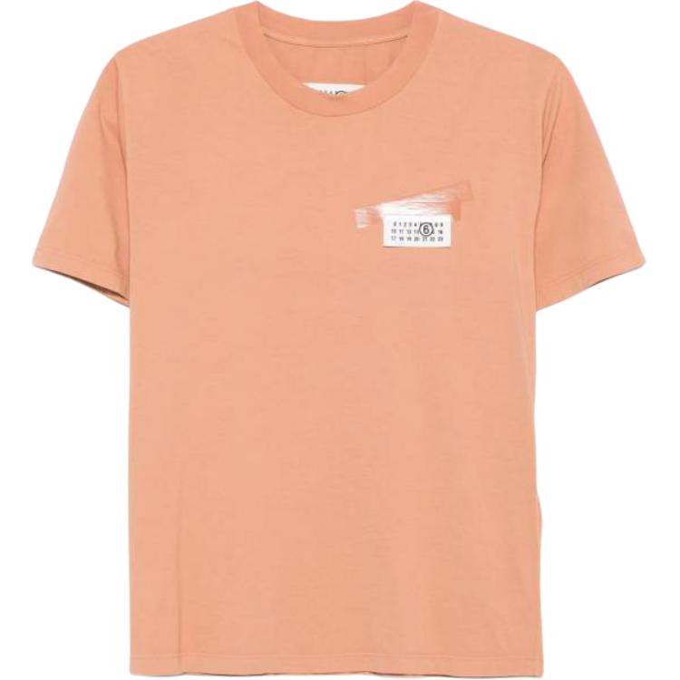 

Футболка с отделкой лентой MM6 Maison Margiela, оранжевый