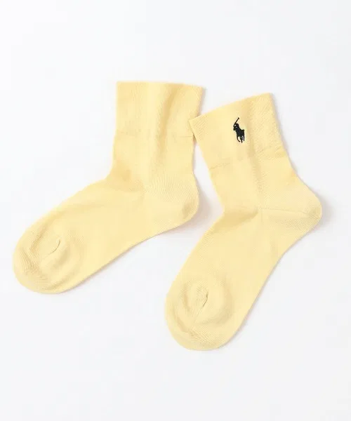 Носки короткие Polo Ralph Lauren с логотипом, светло-жёлтые