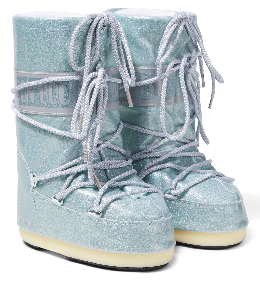 

Блестящие зимние сапоги Icon Moon Boot Kids, светло-синий