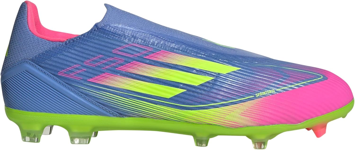 

Футбольные бутсы Adidas F50 League без шнурков для взрослых унисекс, для твердого и универсального покрытия, розовый/голубой