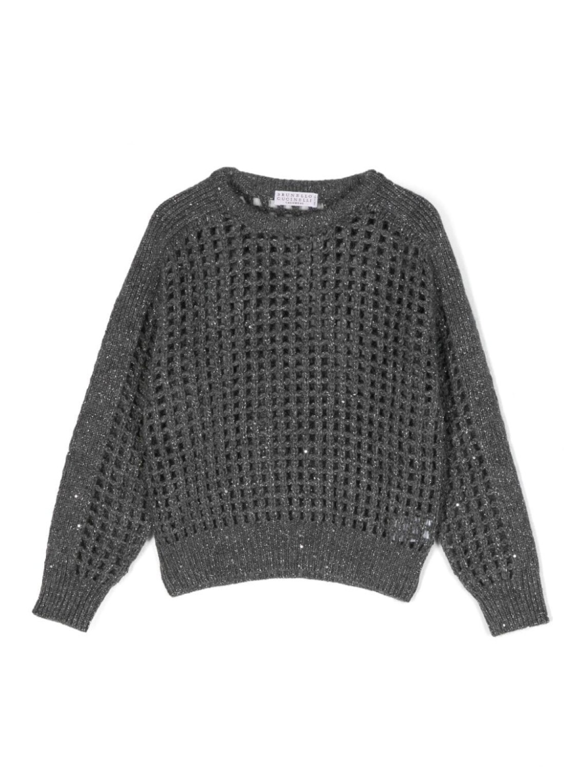 

Brunello Cucinelli Kids джемпер с пайетками, серый