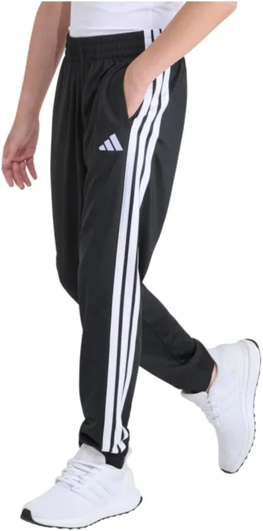 Детские спортивные брюки Adidas Essential с эластичным поясом и тремя полосками, черно-белый — фото 3