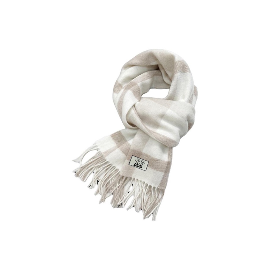 

Disney Шерстяной шарф унисекс, Ecru White Plaid