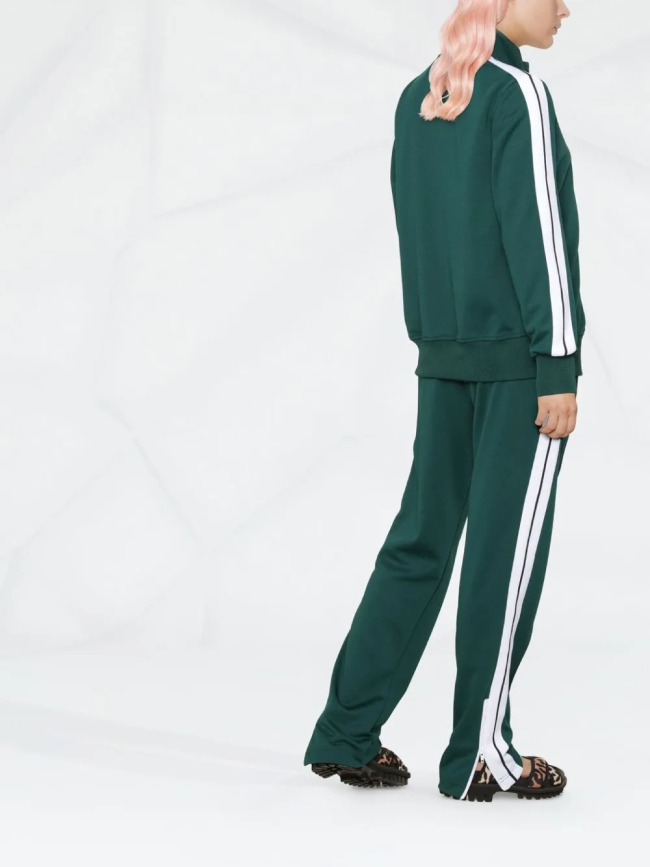 Palm Angels спортивная куртка с логотипом, зеленый — фото 3