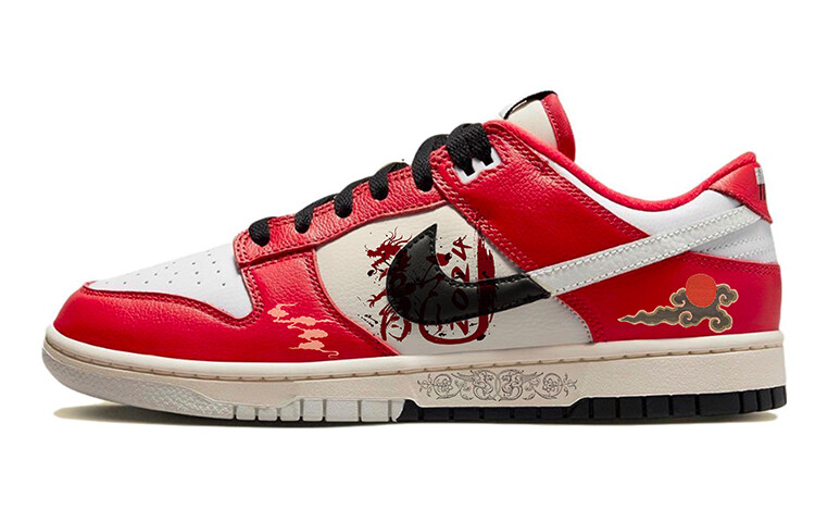 

Кроссовки Nike Dunk Skateboarding Shoes Men Low-top White/red, красный