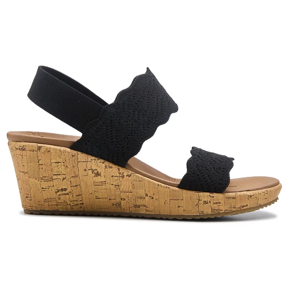 Сандалии на танкетке Beverlee timeless touch от Skechers, black — фото 2