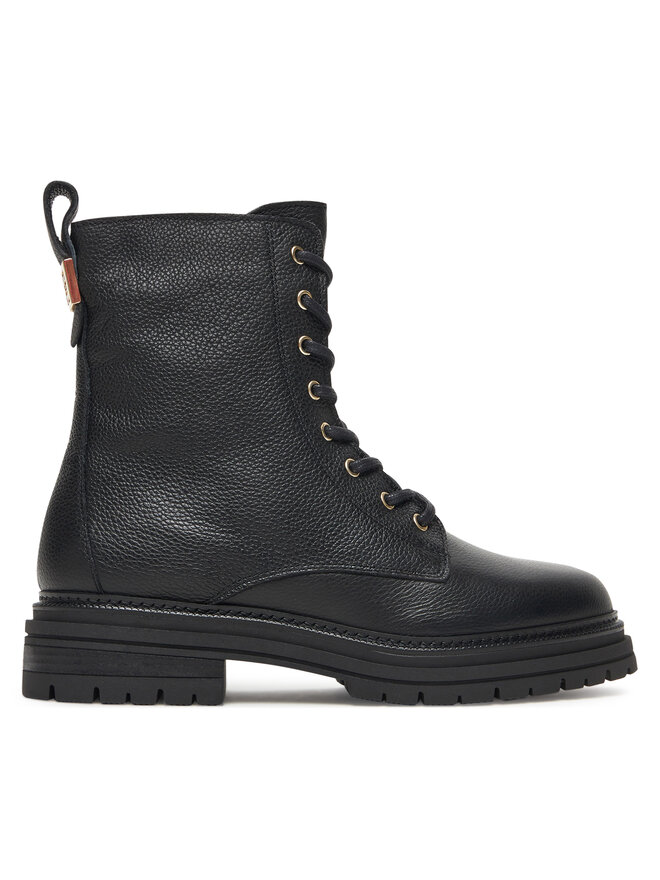 Сапоги Th Plaque Pebble Lace Boot Warm FW0FW08767 Tommy Hilfiger, черный