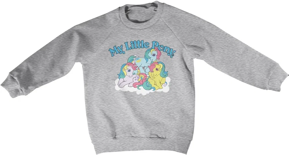 Свитшот детский с пони, My Little Pony, серый