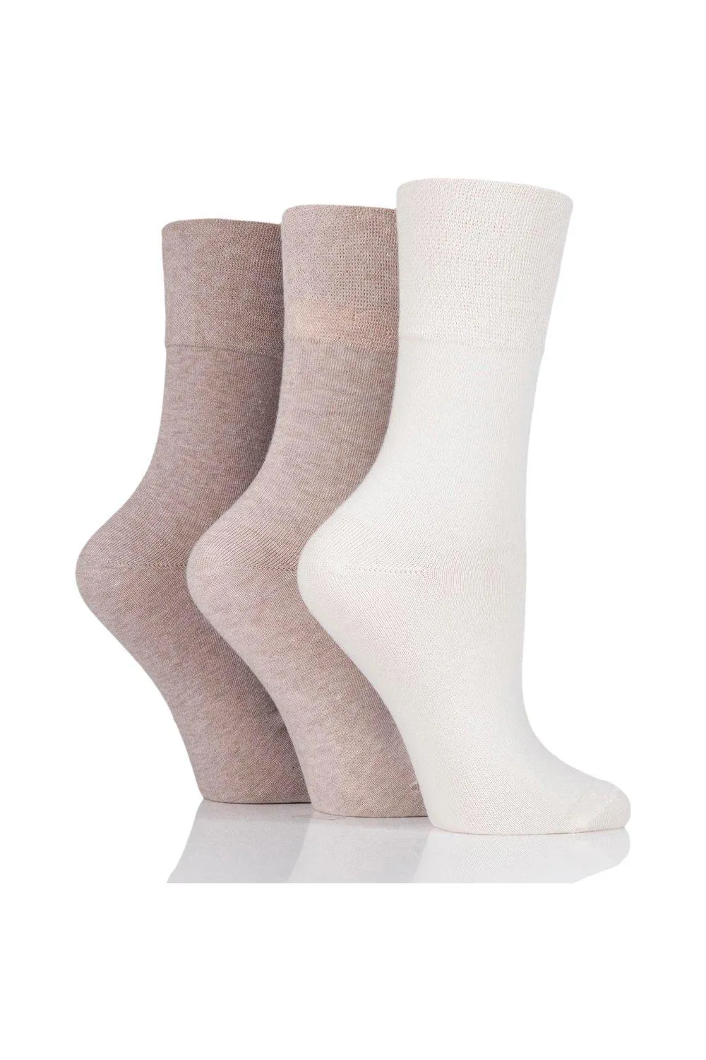 

3 пары носков для диабетиков Footnurse с мягким захватом SOCKSHOP Iomi, бежевый