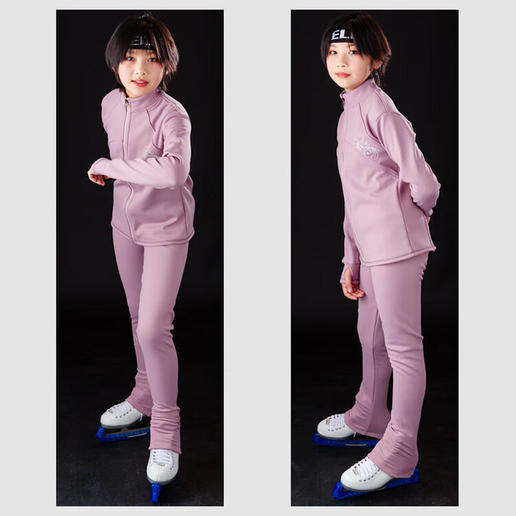 

HEAD Костюм для фигурного катания, тренировочный комплект для взрослых женщин, утепленные брюки с флисом, розовый сет (утепленная версия), размер S