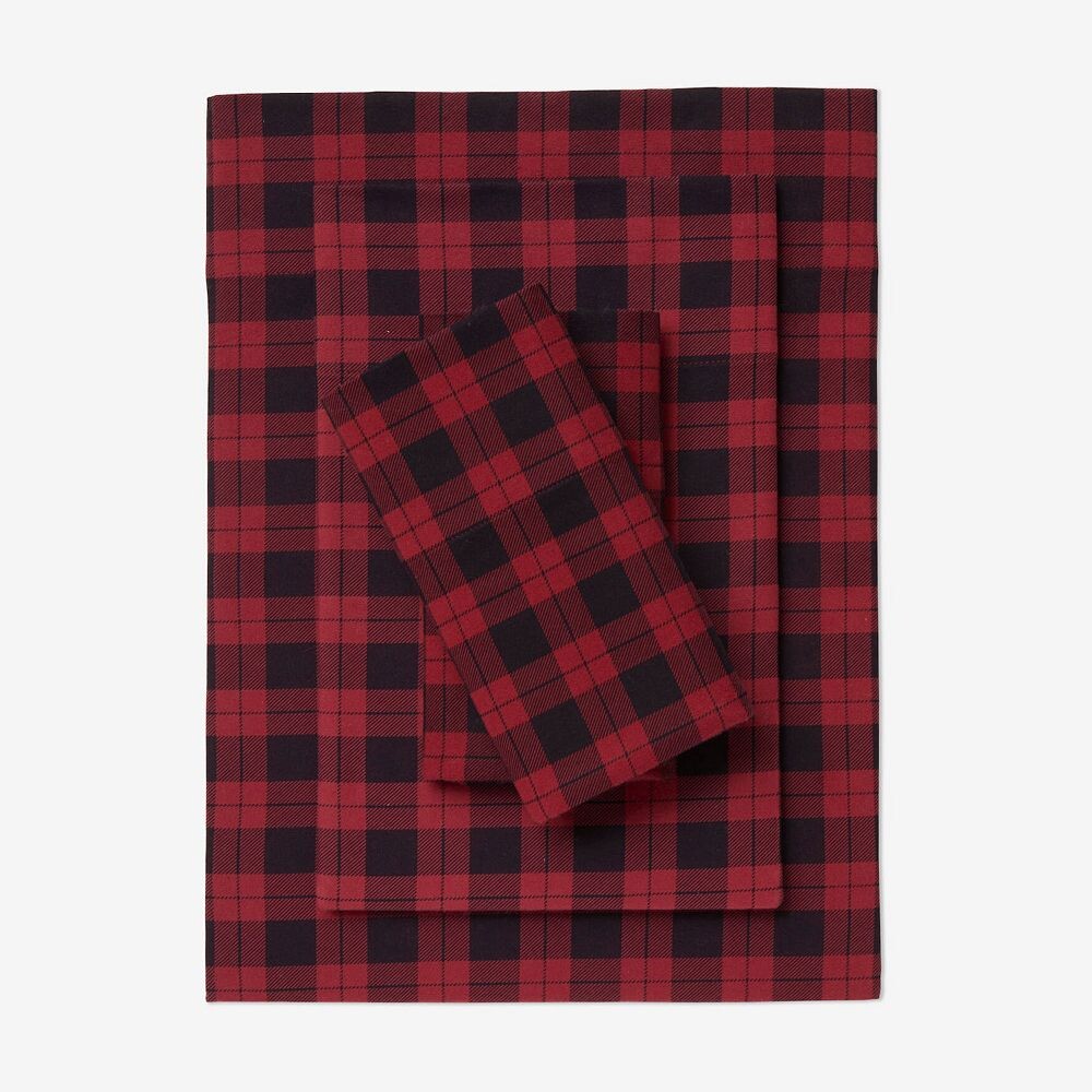 

Комплект простыней с хлопково-фланелевым принтом Brylanehome BrylaneHome, цвет Buffalo Plaid