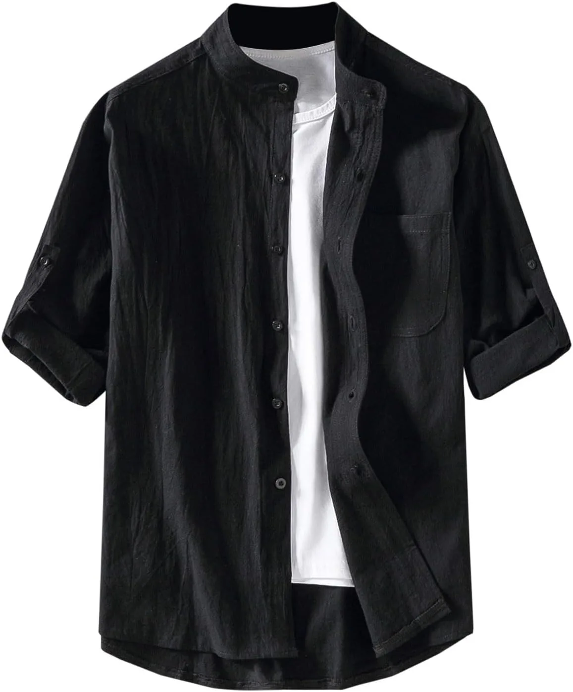 

Гавайская рубашка для мужчин с коротким рукавом, летняя дышащая майка из хлопка и льна