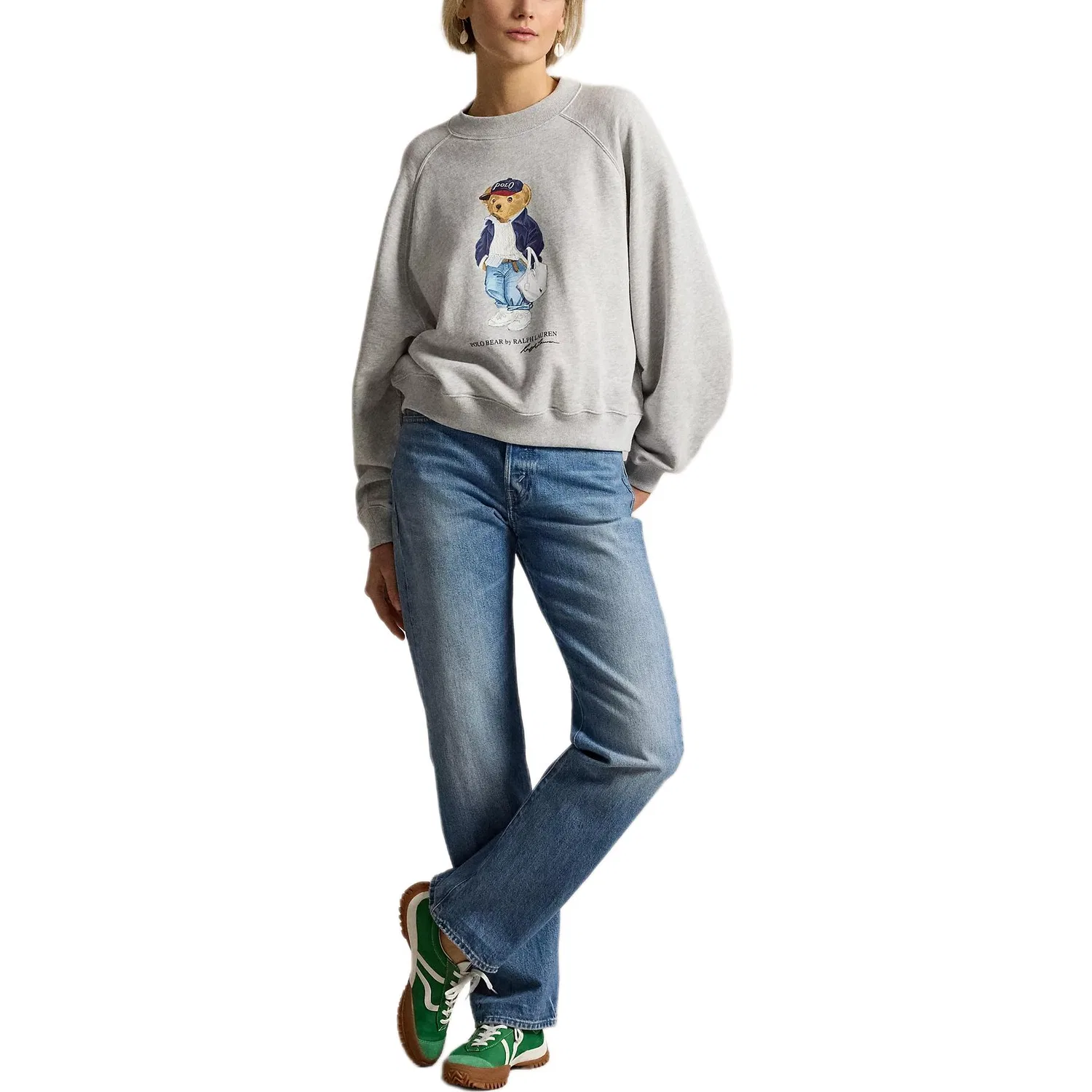 Свитшот Polo Bear Raglan Polo Ralph Lauren, Light Smoke Gray — фото 3
