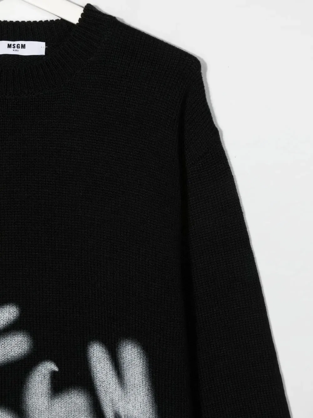Подростковый джемпер с логотипом Msgm Kids, черный — фото 3