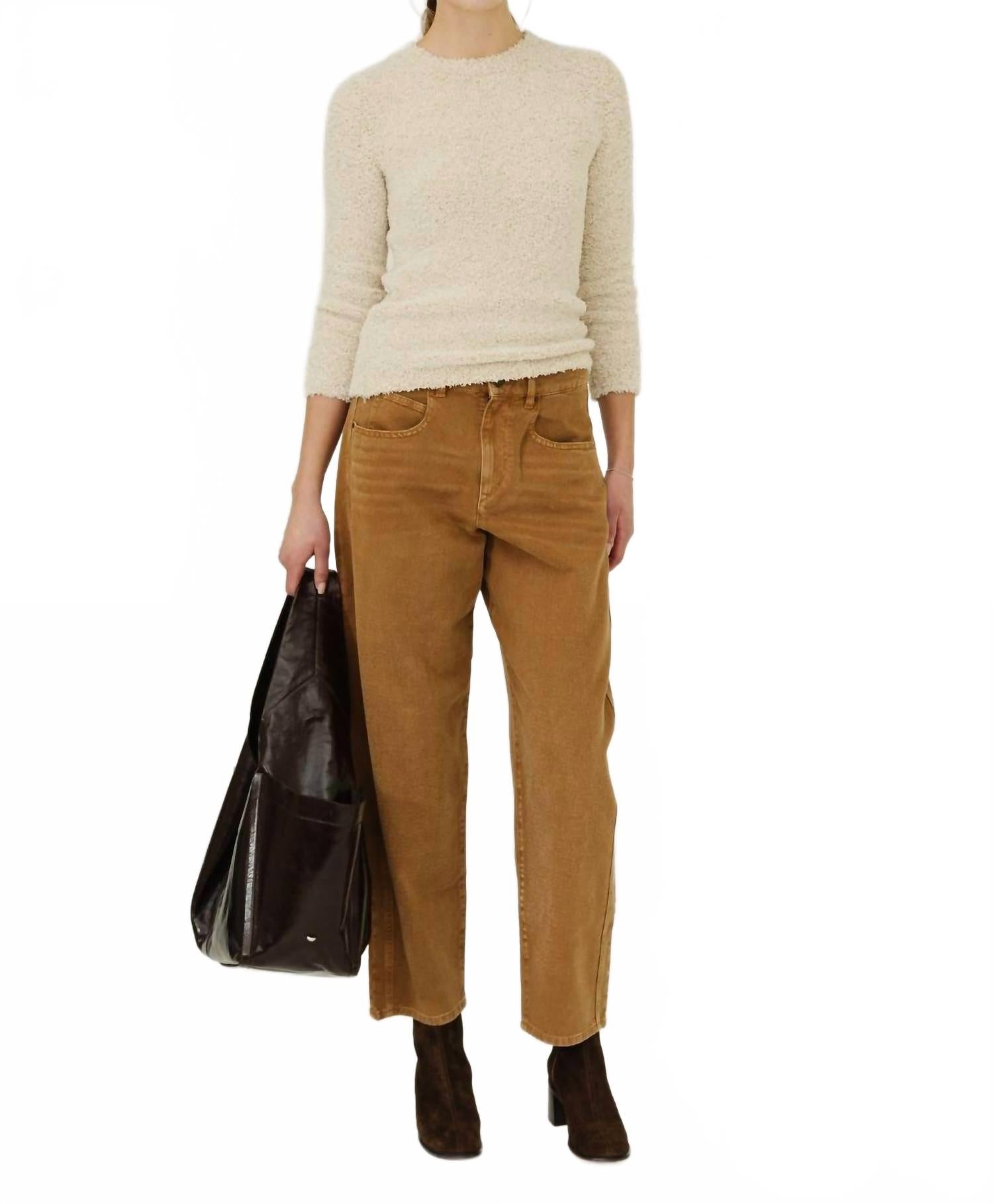 

Isabel Marant Джинсы Oriane Barrel Leg Jeans цвета охры