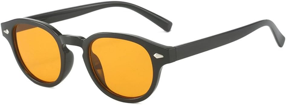 

Солнцезащитные очки UV400 с овальными заклепками и прозрачными градиентными линзами для женщин и мужчин, для бега и занятий спортом на открытом воздухе UYPTK, Black Orange