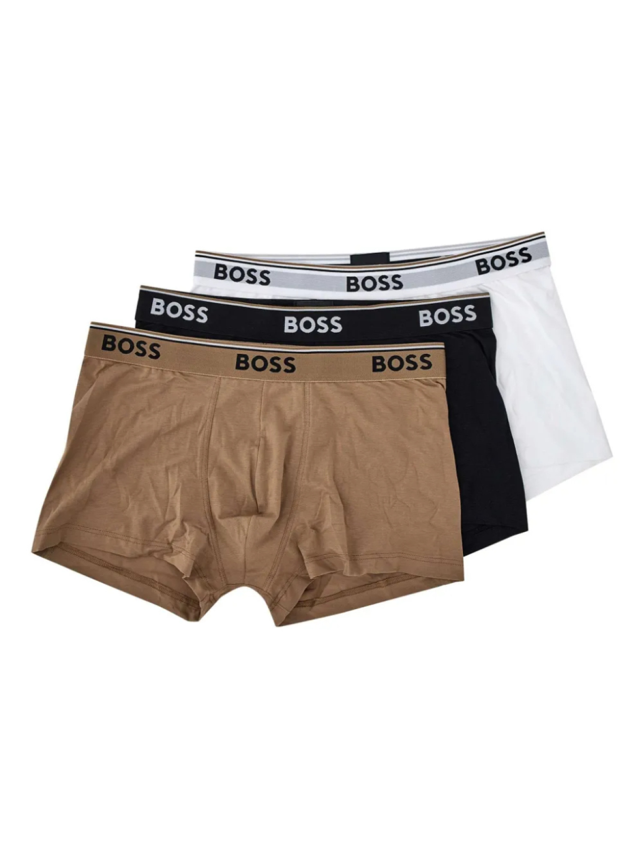 

Трусы-брифы с логотипом BOSS и поясом (упаковка из трех штук), нейтральный