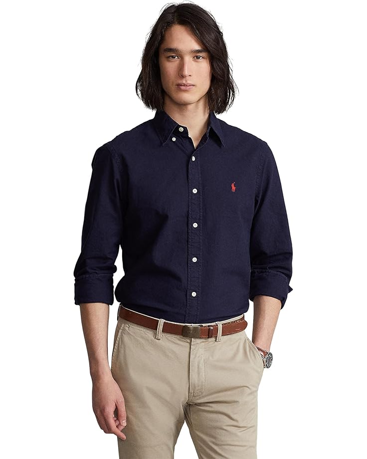 

Мужская классическая рубашка Oxford Polo Ralph Lauren Classic Fit Garment Dyed, Rl Navy