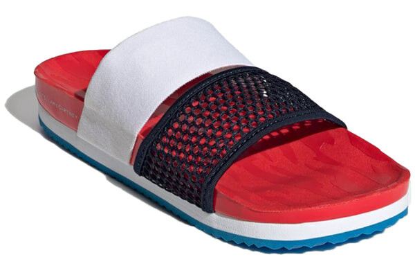Тапочки stella mccartney x lette slides slippers red Adidas, красный — фото 3