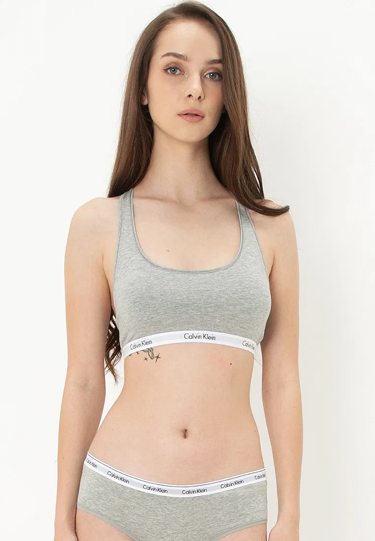 Бюстгальтер-бралетт, с легкой подкладкой, Calvin Klein, серый
